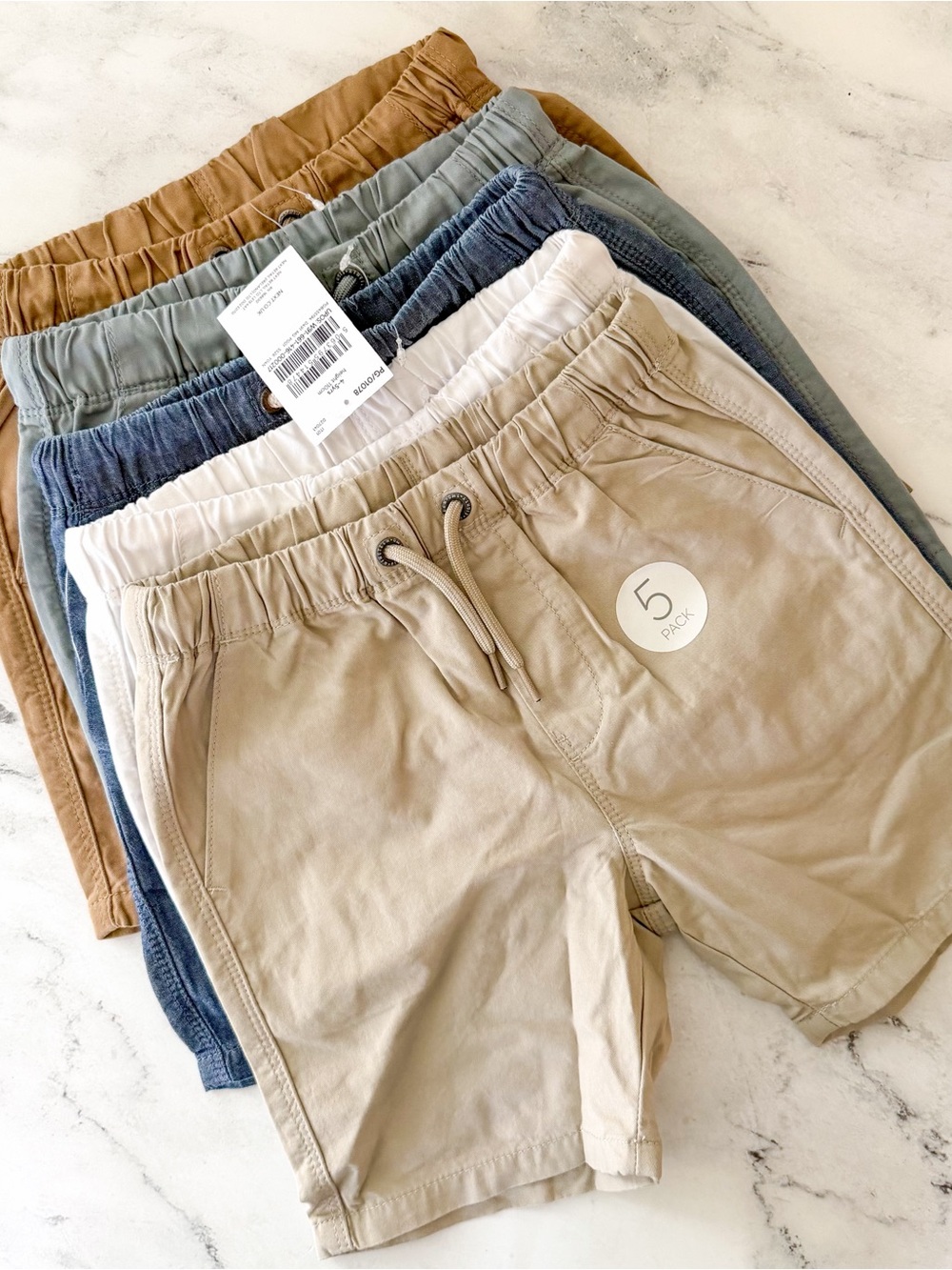 Next Boys 100% Cotton Pull On Shorts Multi Pack x5 - Picture 2 of 6